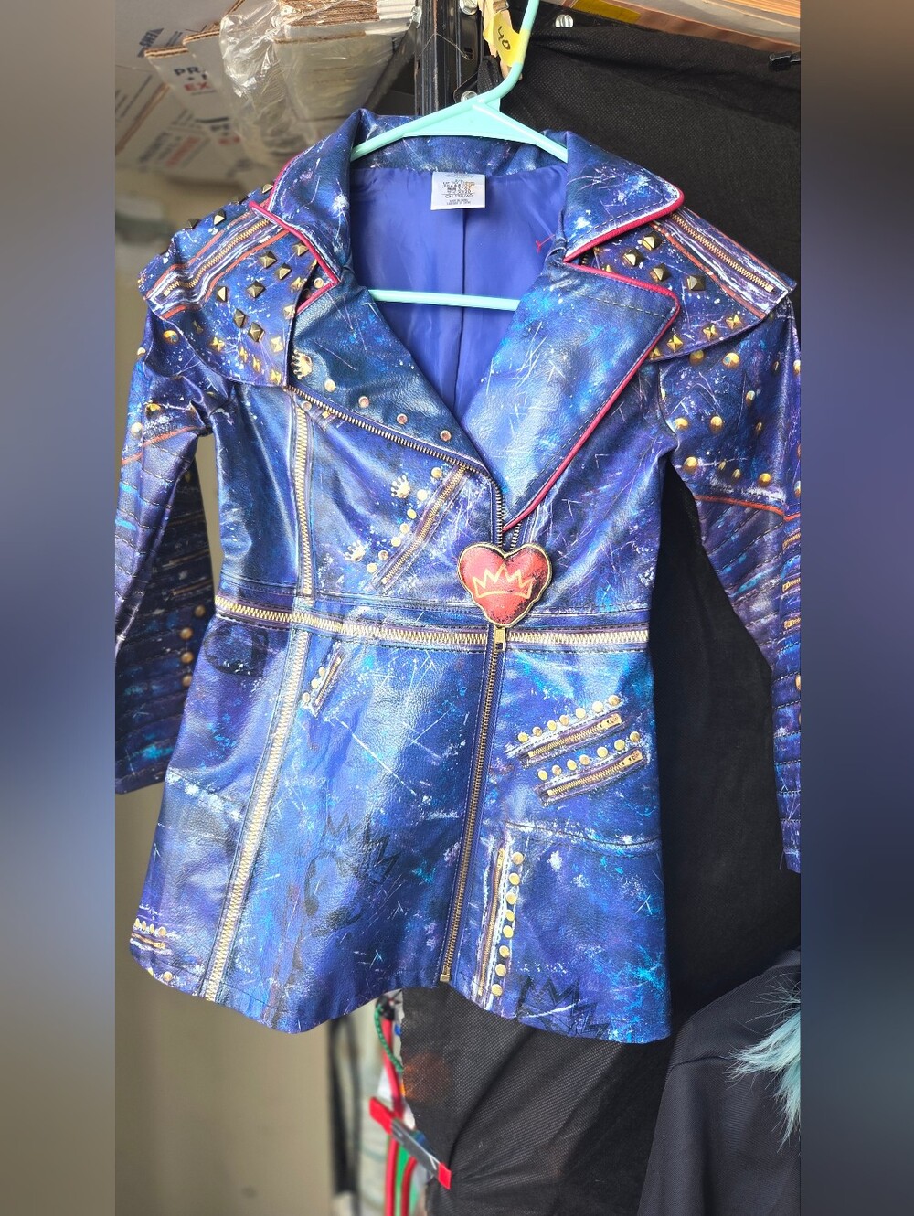 Disney Store Descendants 2 EVIE Faux Leather Costume Coat Jacket Size